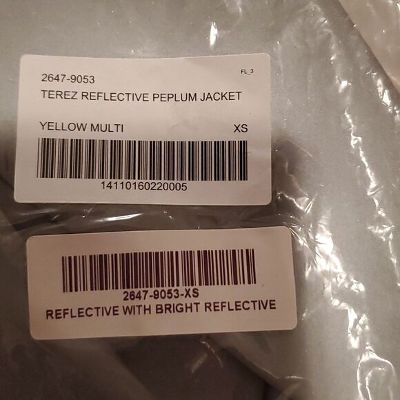 TEREZ Reflective Peplum Jacket  - Picture 5 of 6